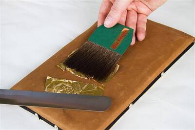 Da Vinci Blue Squirrel Hair Straight Gold Foil Beard Brush Series 500 No:70 - 2