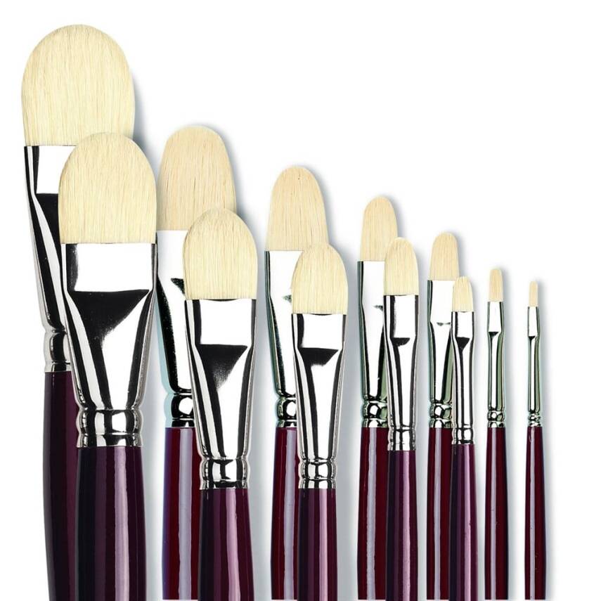 Da Vinci Bristle Filbert-Shape Oil Paint Brush Series 7467 No:0 - 4