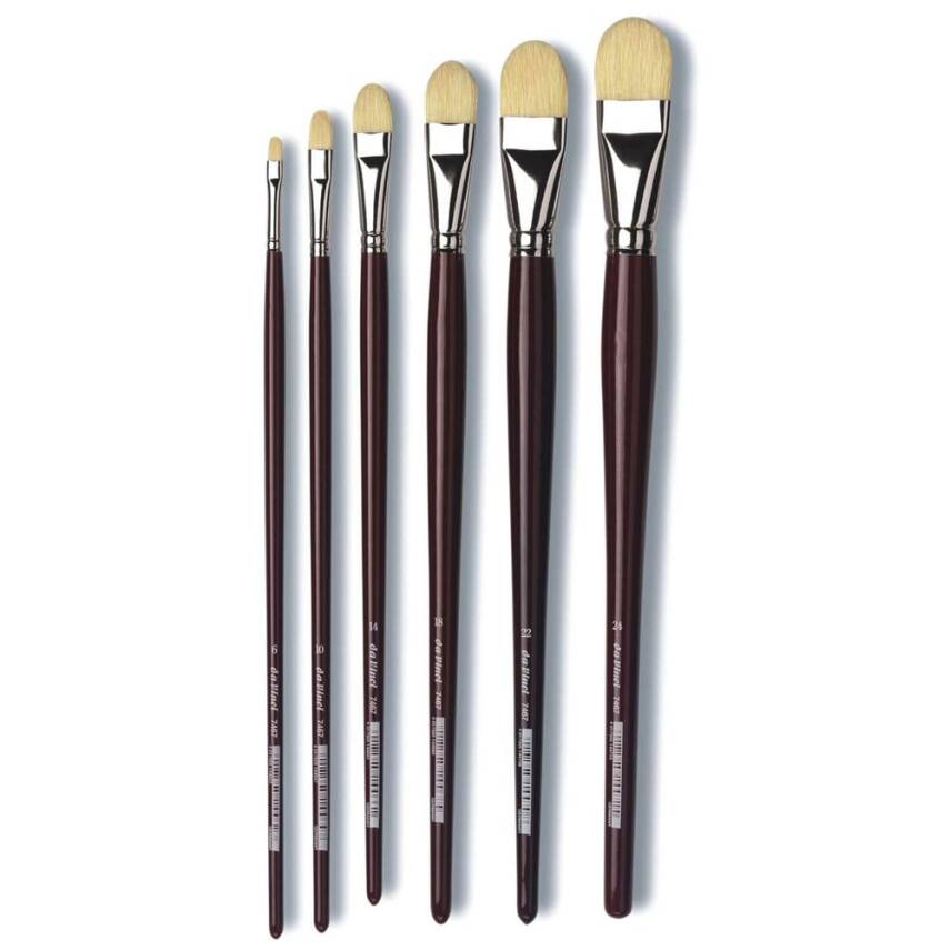 Da Vinci Bristle Filbert-Shape Oil Paint Brush Series 7467 No:1 - 3