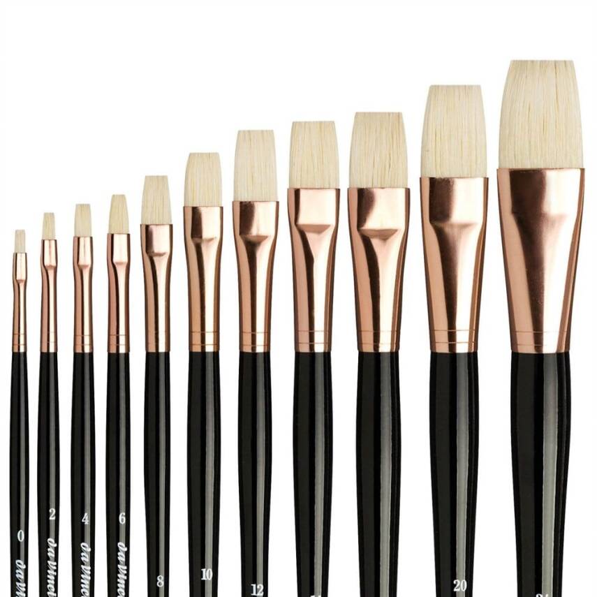 Da Vinci Bristle Flat Oil Paint Brush Series 7007 No:6 - 3
