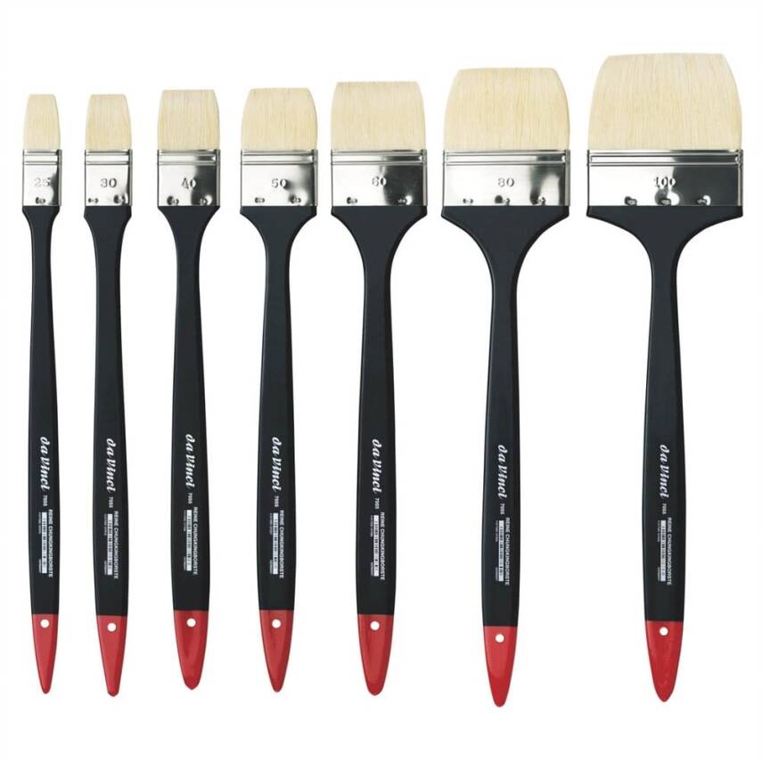 Da Vinci Bristle Flat Wide Tip Acrylic, Oil Paint and Decorating Brush Series 7055 No:25 - 3