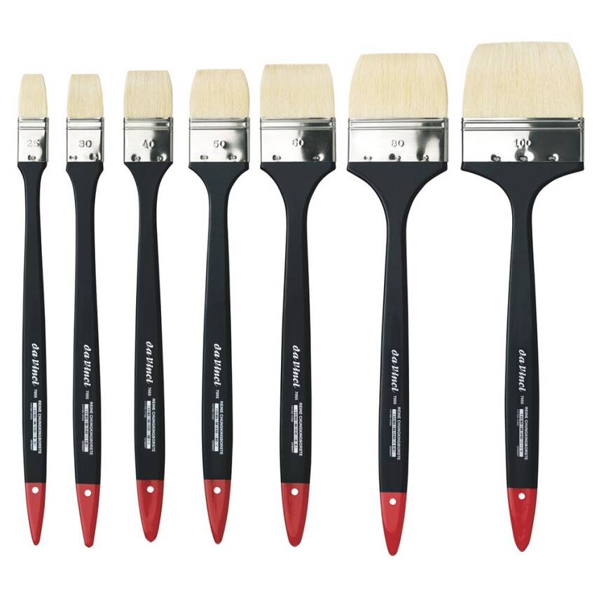 Da Vinci Bristle Flat Wide Tip Acrylic, Oil Paint and Decorating Brush Series 7055 - 1