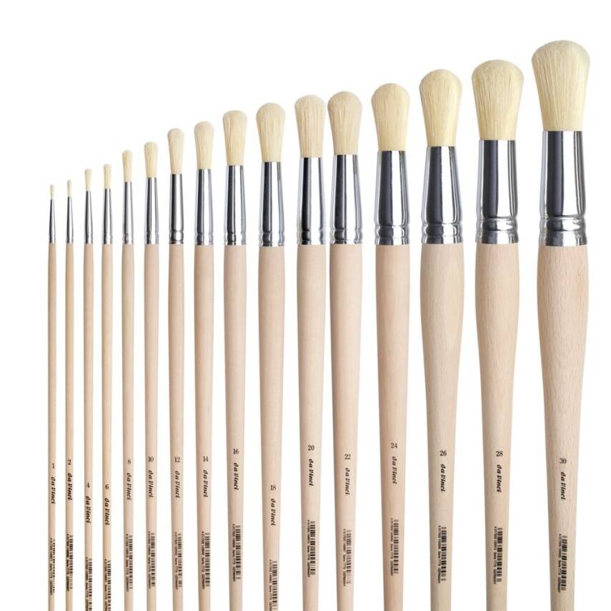 Da Vinci Bristle Round Acrylic and Oil Paint Brush Series 7779 No:1 - 4