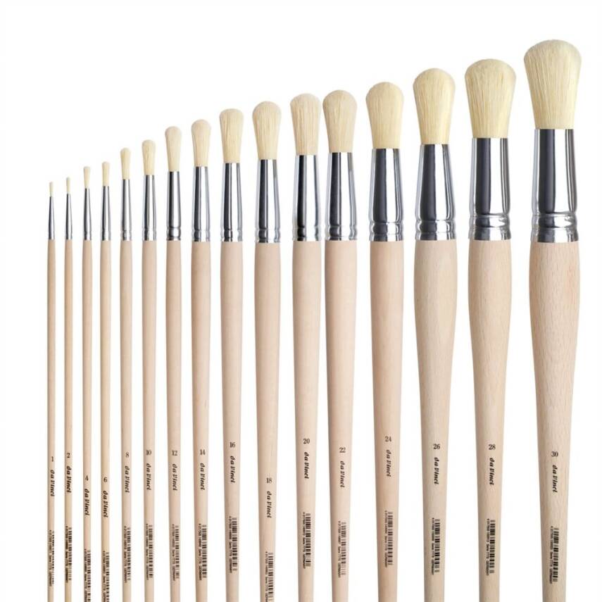 Da Vinci Bristle Round Acrylic and Oil Paint Brush Series 7779 No:2 - 3