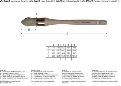 Da Vinci Bristle Round Large Surface Acrylic Brush Series 2015 No:6 - 3