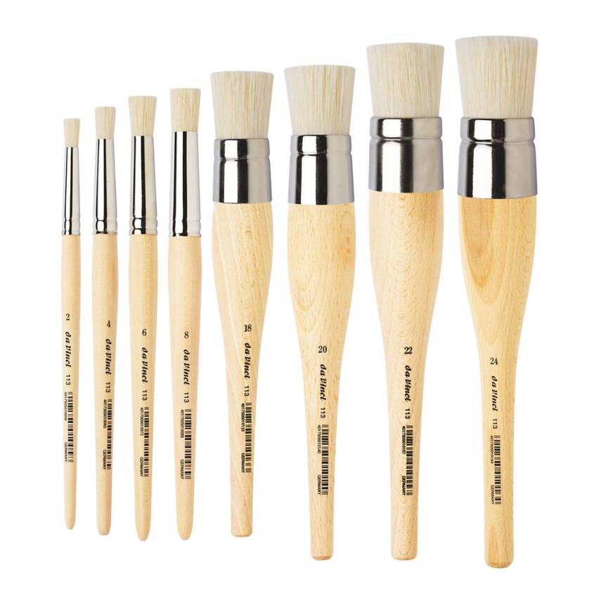 Da Vinci Bristle Round Stencil Template Brush Series 113 - 1