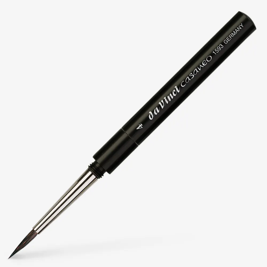 Da Vinci Casaneo Ekstra Yumuşak Seyahat Suluboya Fırçası Seri 1593TP No: 4 - 1