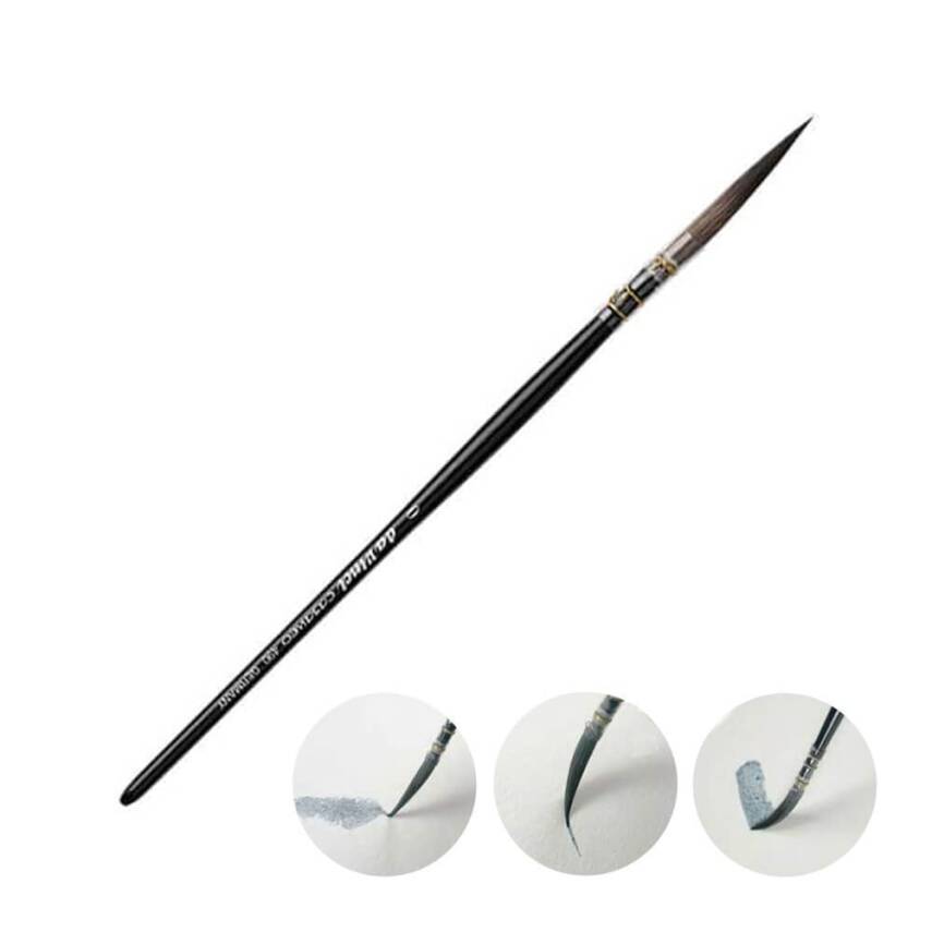 Da Vinci Casaneo Round Tip Long Watercolor Brush Series 490 No:0 - 1