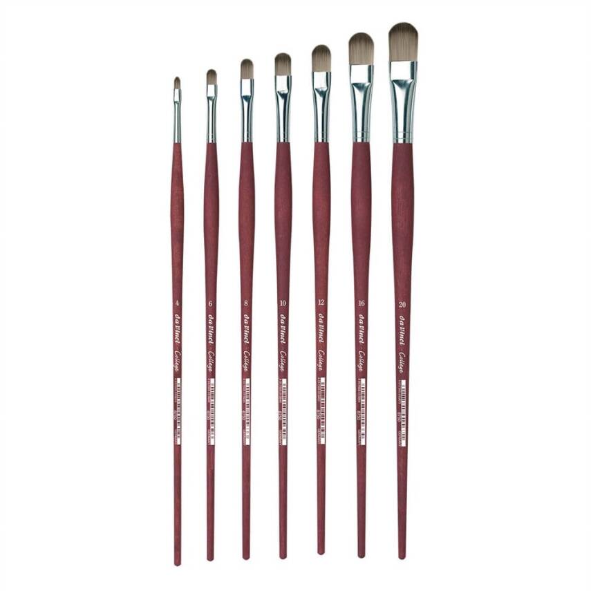 Da Vinci College Acrylic Synthetic Filbert-Shape Acrylic Paint and Oil Paint Brush Series 8750 No:20 - 1