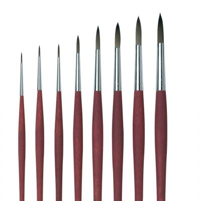 Da Vinci College Acrylic Synthetic Round Acrylic and Oil Paint Brush Series 8730 No:1 - 3