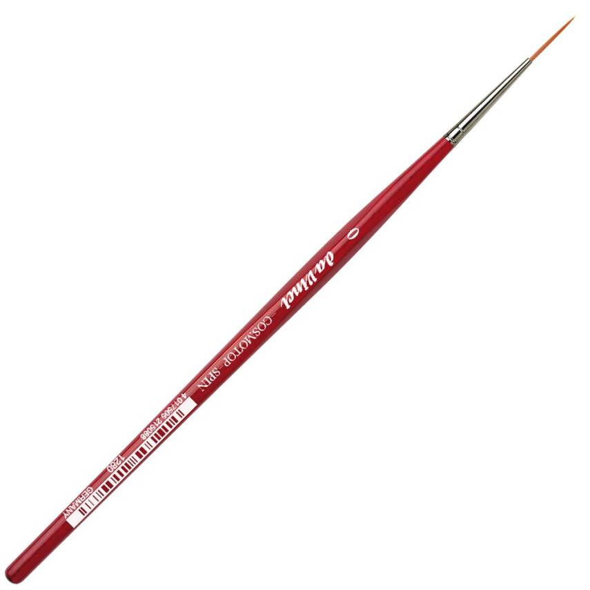 Da Vinci Cosmotop Spin Brown Synthetic Long Line Brush Series 1280 No:0 - 1