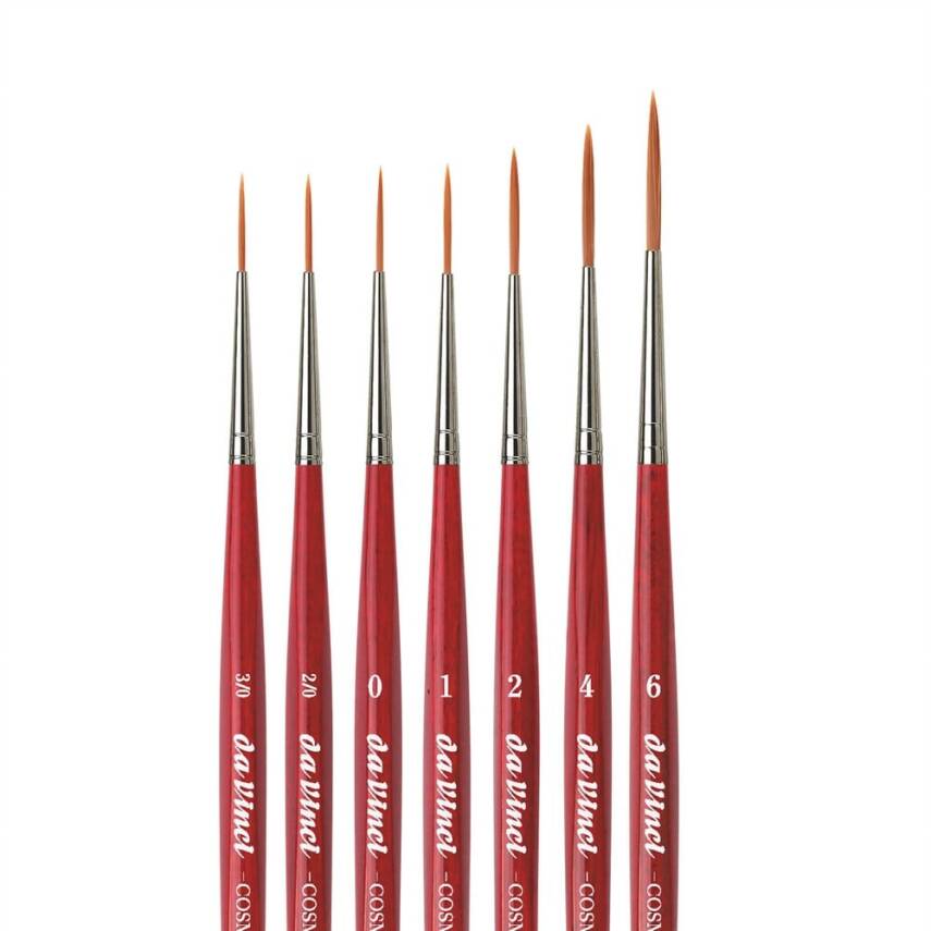 Da Vinci Cosmotop Spin Kahverengi Sentetik Uzun Çizgi Fırçası Seri 1280 No:2/0 - 4