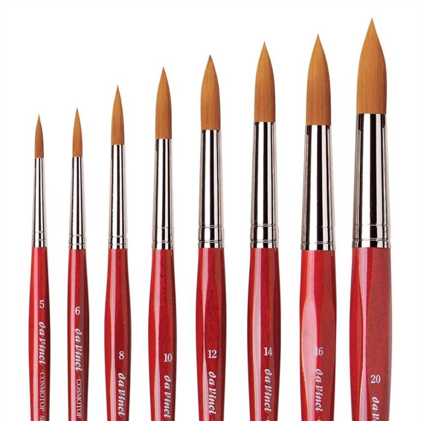 Da Vinci Cosmotop Spin Sentetik Yuvarlak Sulu Boya Fırçası Seri 5580 No:26 - 6