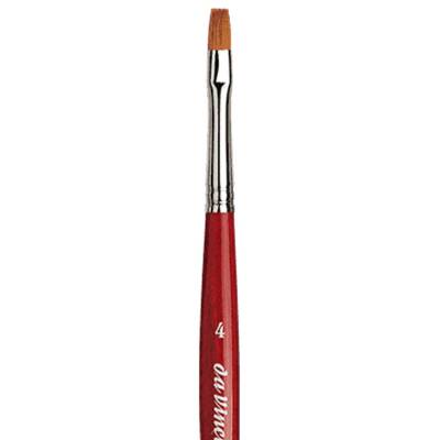 Da Vinci Cosmotop Spin Synthetic Flat Watercolor Brush Series 5880 No:4