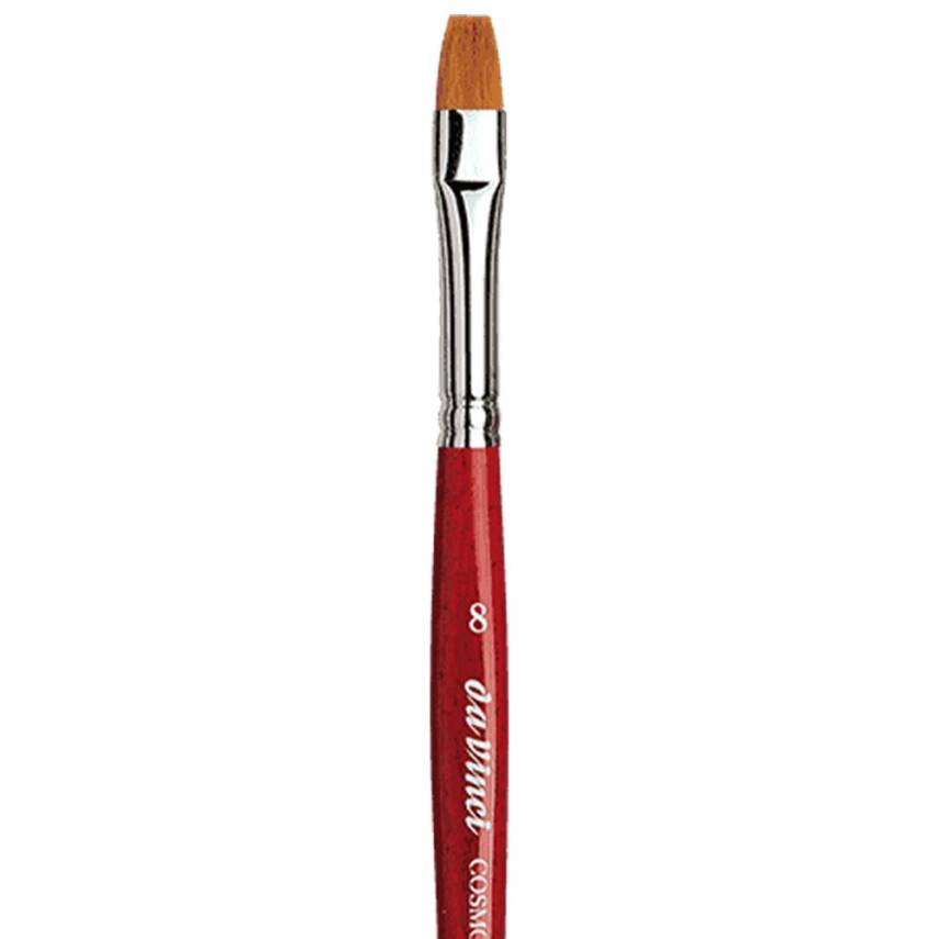 Da Vinci Cosmotop Spin Synthetic Flat Watercolor Brush Series 5880 No:8 - 2