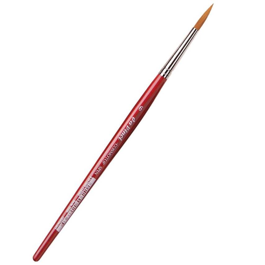 Da Vinci Cosmotop Spin Synthetic Round Watercolor Brush Series 5580 No:6 - 1