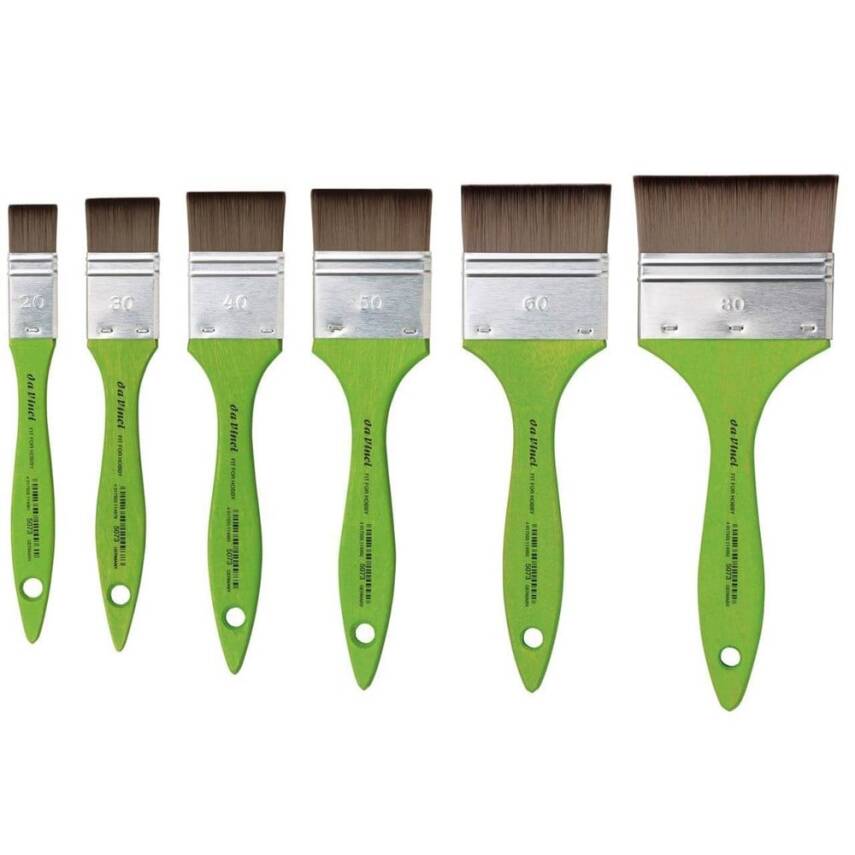 Da Vinci Fit For Hobby Sentetik Düz Uçlu Geniş Yüzey Fırçası Seri 5073 No:40 - 3
