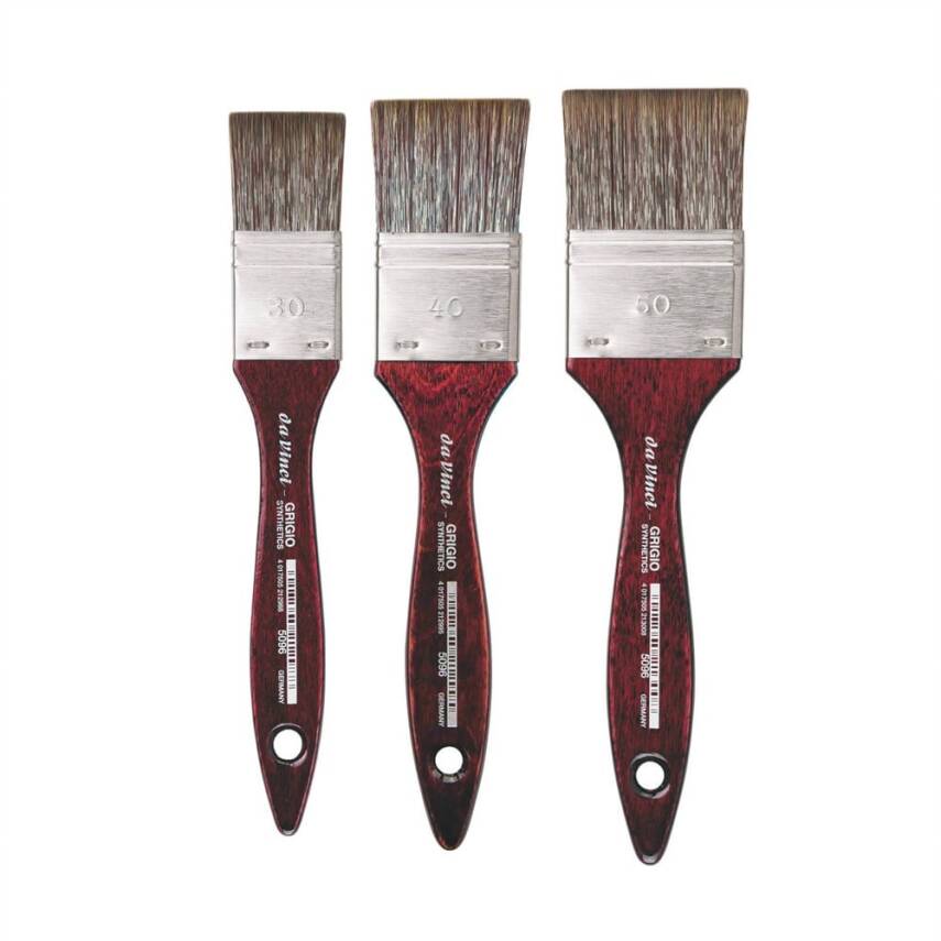 Da Vinci Grigio Sentetik Düz Uçlu Geniş Yüzey Fırçası Seri 5096 No:50 - 2