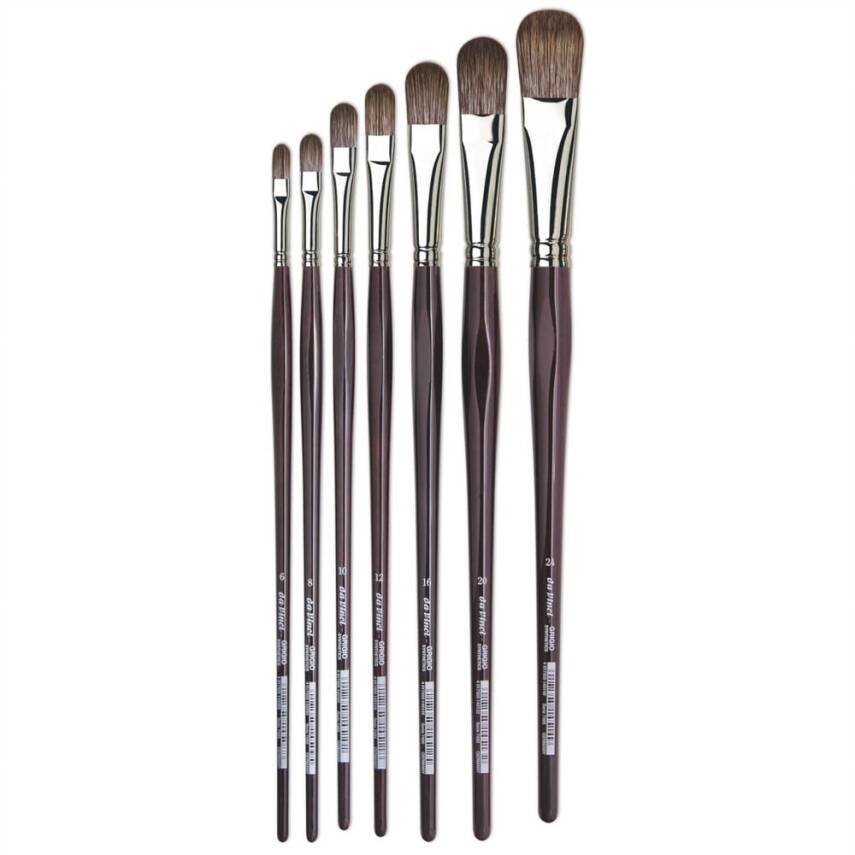 Da Vinci Grigio Synthetic Filbert-Shape Acrylic and Oil Paint Brush Series 7495 No: 16 - 3