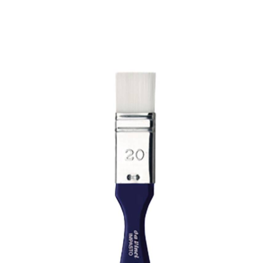 Da Vinci Impasto Beyaz Sentetik Geniş Düz Uçlu Geniş Yüzey Fırçası Seri 5025 No:20 - 5