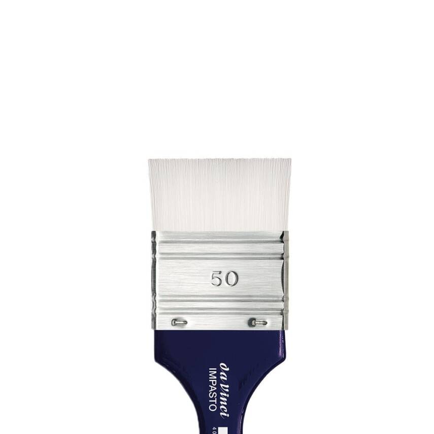 Da Vinci Impasto Beyaz Sentetik Geniş Düz Uçlu Geniş Yüzey Fırçası Seri 5025 No:50 - 5