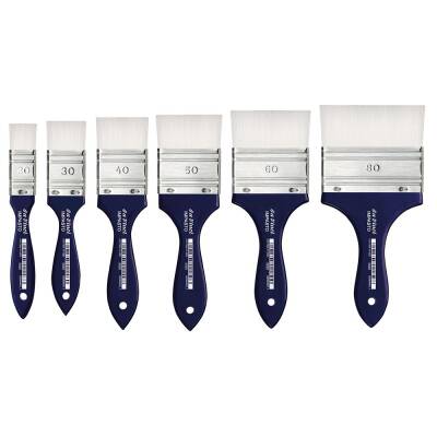 Da Vinci 5025 Seri Impasto Beyaz Sentetik Geniş Düz Uçlu Geniş Yüzey Fırçası 