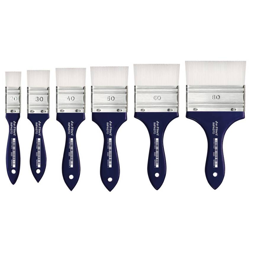 Da Vinci 5025 Seri Impasto Beyaz Sentetik Geniş Düz Uçlu Geniş Yüzey Fırçası  - 1