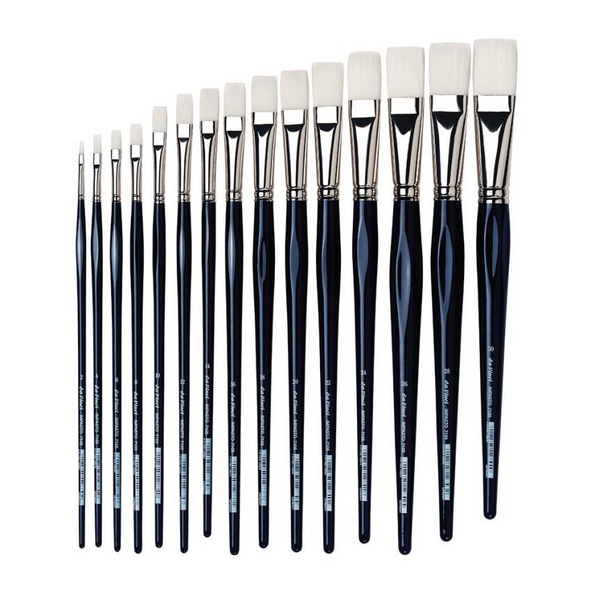 Da Vinci Impasto White Extra Strong Synthetic Flat Acrylic Paint Brush Series 7105 - 1