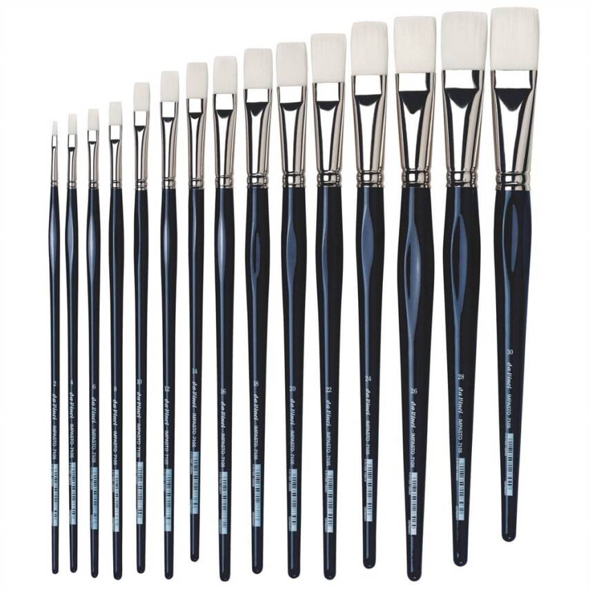 Da Vinci Impasto White Extra Strong Synthetic Flat Acrylic Paint Brush Series 7105 No:24 - 2