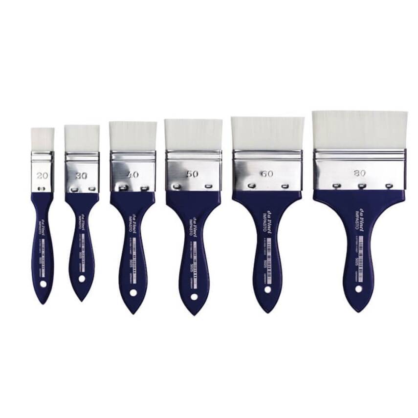 Da Vinci Impasto White Synthetic Wide Flat Large Surface Brush Series 5025 No:60 - 4