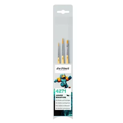 Da Vinci Junior Synthetic Miniature Brush Set of 3 - 1