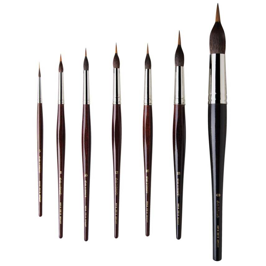Da Vinci Kolinsky and Kazan Squirrel Hair Round Fine Tip Line Brush Series 5519 - 1