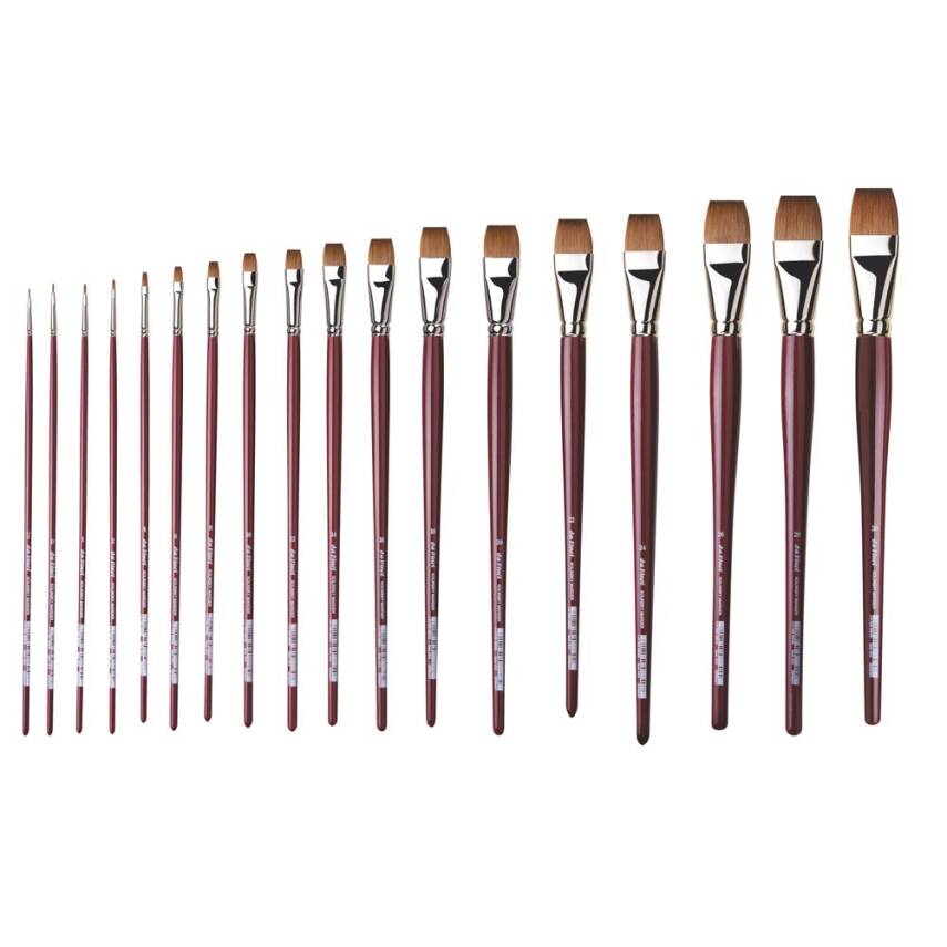 Da Vinci 1810 Seri Kolinsky Kızıl Samur Kılı Düz Yağlı Boya Fırçası   - 1