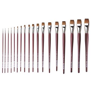 Da Vinci Kolinsky Red Sable Flat Oil Paint Brush Series 1810 No:10 - 4
