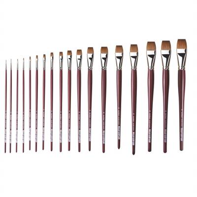 Da Vinci Kolinsky Red Sable Flat Oil Paint Brush Series 1810 No:24 - 1