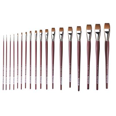 Da Vinci Kolinsky Red Sable Flat Oil Paint Brush Series 1810