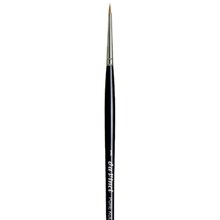 Da Vinci Kolinsky Red Sable Round Extra Short Retouching Brush Series 1505 No:1 - 2