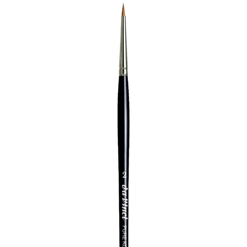 Da Vinci Kolinsky Red Sable Round Extra Short Retouching Brush Series 1505 No:2 - 2