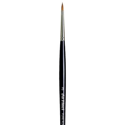 Da Vinci Kolinsky Red Sable Round Extra Short Retouching Brush Series 1505 No:3 - 2
