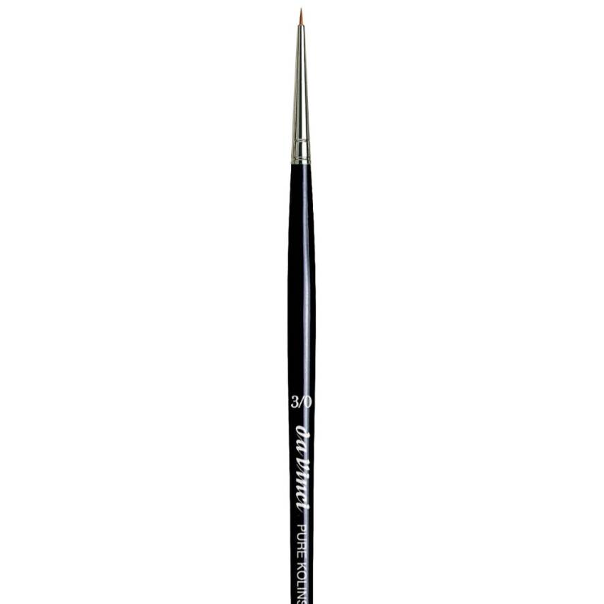 Da Vinci Kolinsky Red Sable Round Extra Short Retouching Brush Series 1505 No:3/0 - 2