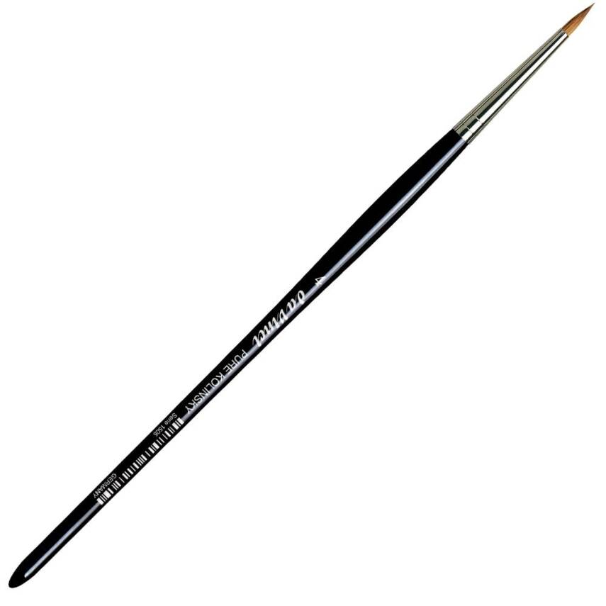 Da Vinci Kolinsky Red Sable Round Extra Short Retouching Brush Series 1505 No:4 - 1