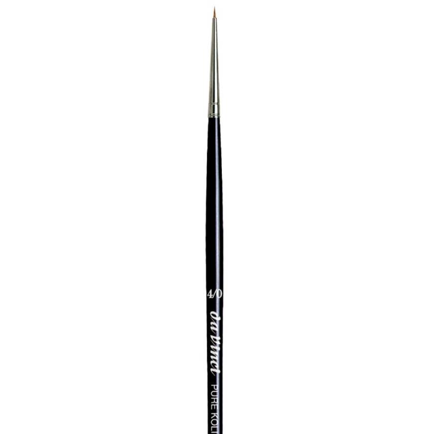 Da Vinci Kolinsky Red Sable Round Extra Short Retouching Brush Series 1505 No:4/0 - 2