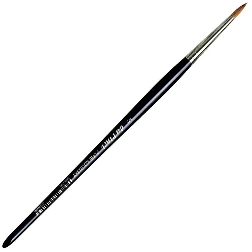 Da Vinci Kolinsky Red Sable Round Extra Short Retouching Brush Series 1505 No:5 - 1