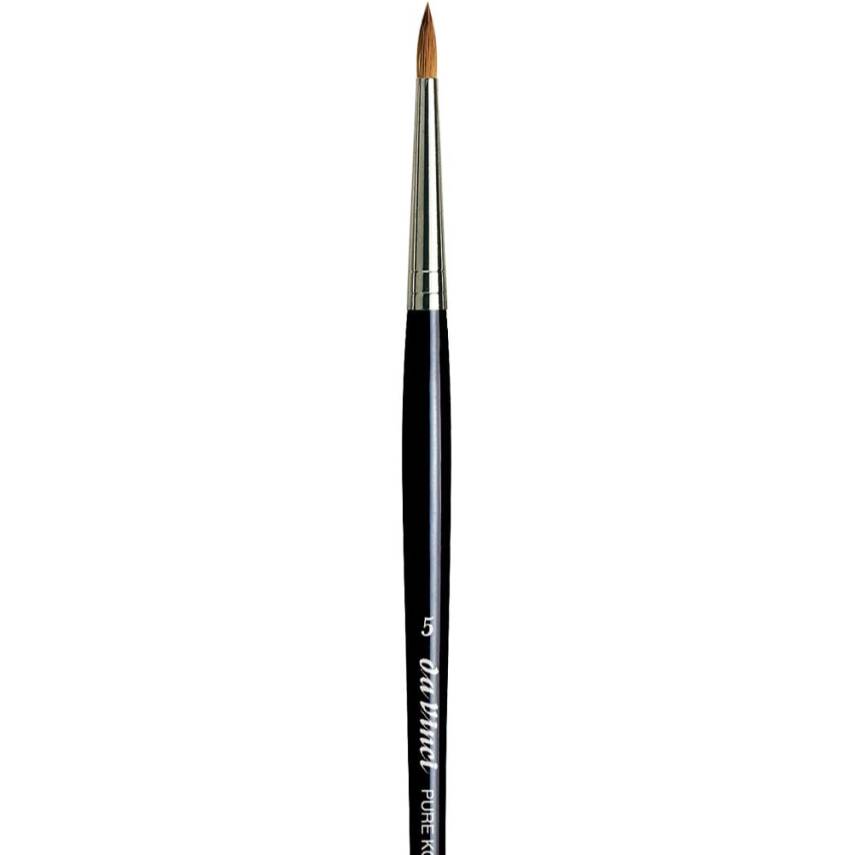 Da Vinci Kolinsky Red Sable Round Extra Short Retouching Brush Series 1505 No:5 - 2