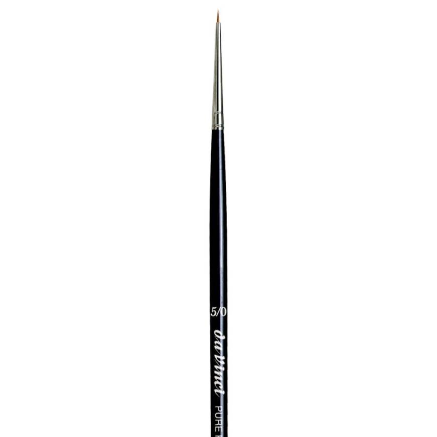 Da Vinci Kolinsky Red Sable Round Extra Short Retouching Brush Series 1505 No:5/0 - 2