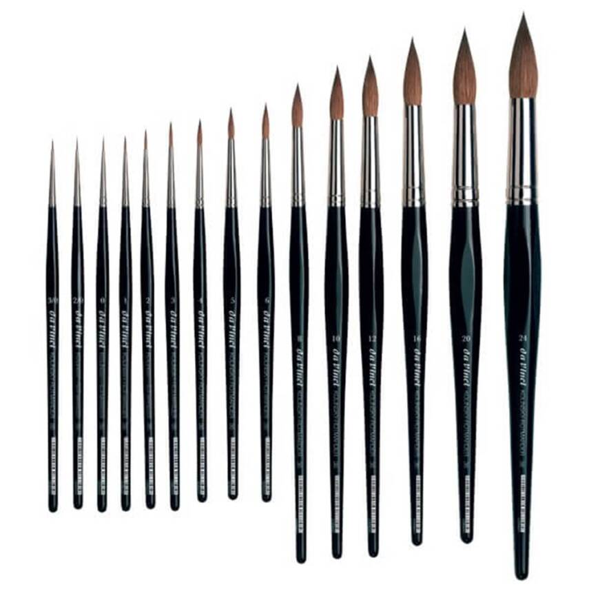 Da Vinci Kolinsky Red Sable Round Watercolor Brush Series 36 No:2/0 - 6