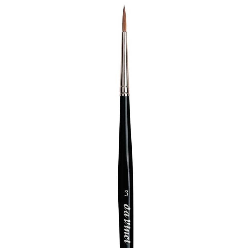 Da Vinci Kolinsky Red Sable Round Watercolor Brush Series 36 No:3 - 5