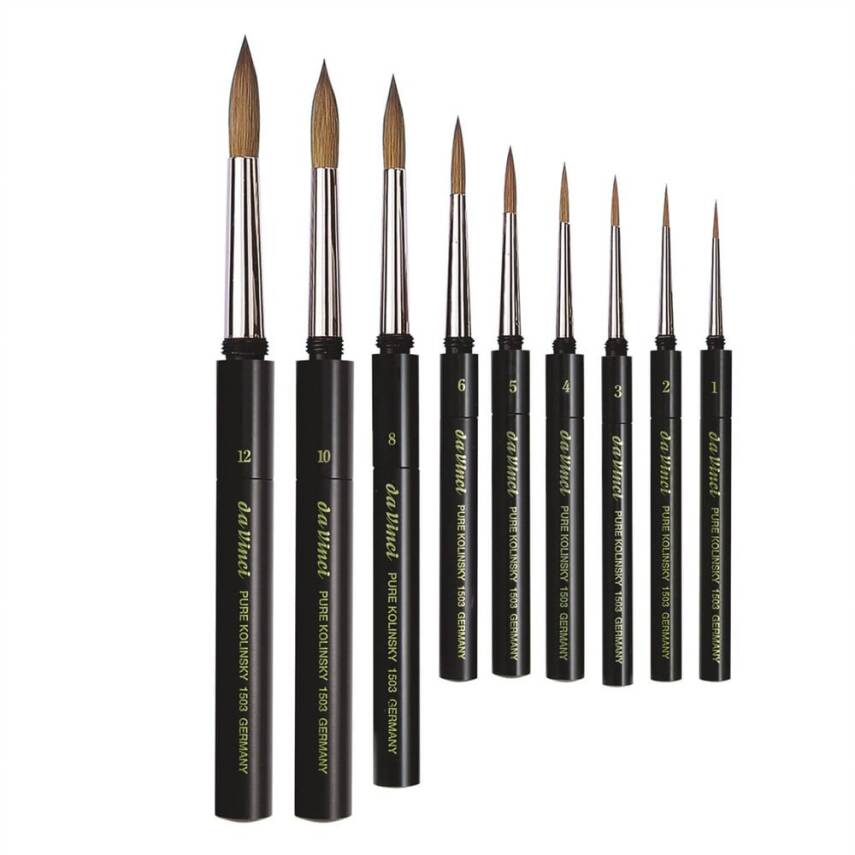 Da Vinci Kolinsky Red Sable Round Watercolor Pocket Brush Series 1503 No:2 - 4