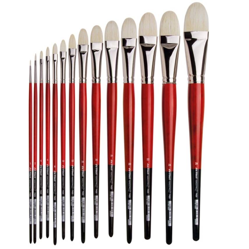 Da Vinci Maestro 2 Bristle Filbert-Shape Acrylic and Oil Paint Brush Series 7423 No:10 - 4