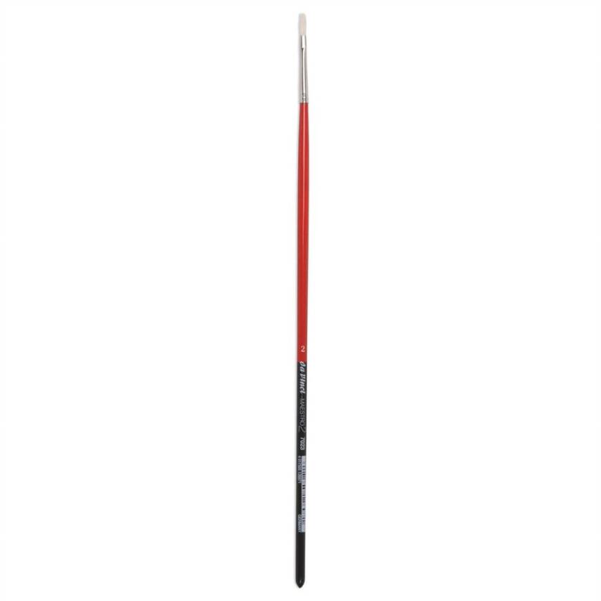 Da Vinci Maestro 2 Bristle Flat Long Handle Oil and Acrylic Paint Brush Series 7023 No:14 - 1